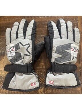 Vintage Starter Waterproof Thinsulate Ski Snowboard Gloves, Men's Large